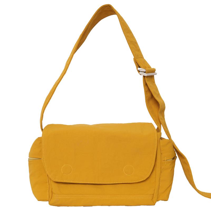 

Women s Casual Nylon Crossbody Bag Lightweight Large Capacity Shoulder Bag Messenger Bag for Daily Work School Travel Solid Color Simple Style жовтий