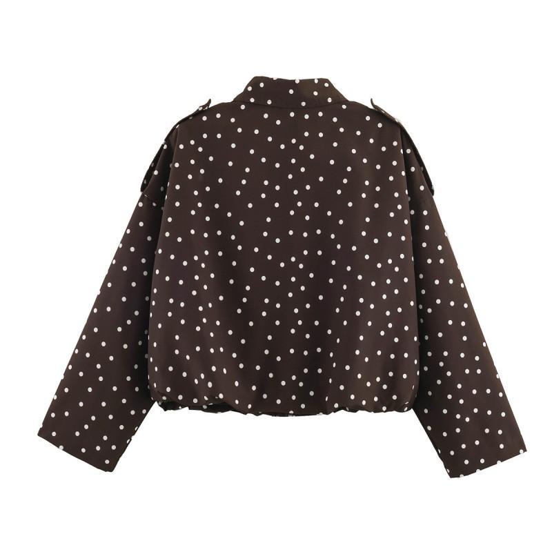 Womens Fashion Pilot Jacket Loose Fit Zip Up Casual Top