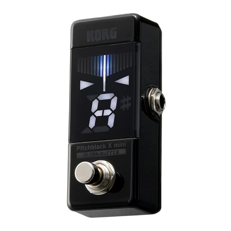 KORG Pitchblack X mini Guitar/Bass Pedal Tuner: Compact, Space-Saving, High-Precision ±0.1 Cent Ultra Buffer with Strobe Tuning Function (PB-X-MINI)