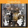 Weihnachtsfensteraufkleber PVC Schneeflocke Rentier Dekor für Festlichkeiten