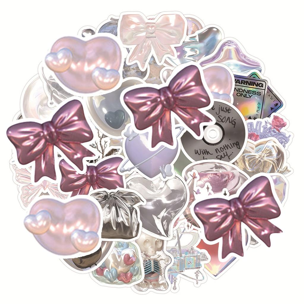 63pcs Shiny Stickers Decoration DIY Skateboard Phone Fridge Bike Cute Decals Toys
