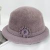 Autumn And Winter Crimped Knitting Top Hat Middle-Aged And Elderly Women'S Mother Warm Basin Hat Outdoor Travel Fashion Hat