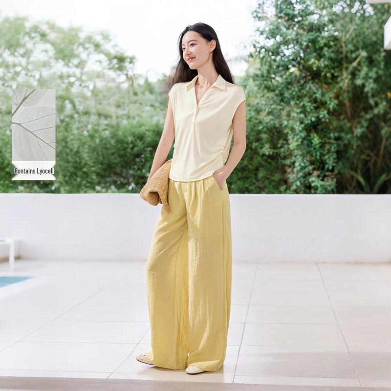 IHIMI Women s Tencel T-shirt and Long Pants Set L