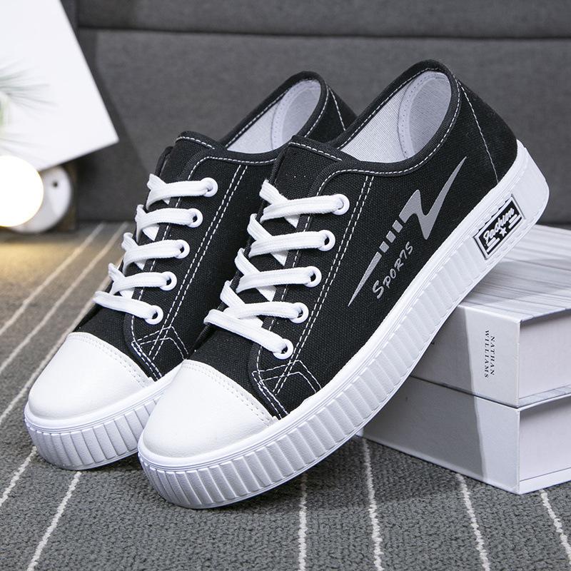 New Low-top Canvas Shoes Women's Soft-soled Non-slip Fashion Casual Board Shoes Breathable Super Soft Flat-soled Student Cloth Shoes