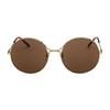 Gucci Retro Brown Lens Round Sunglasses Women Sunglasses GG0395S-002