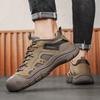 Fashion Stylish Cowhide Mens Sneakers Classic Comfortable Casual Footwear Outdoor Walking Footwear Anti-collision Toe Male Treking Shoes