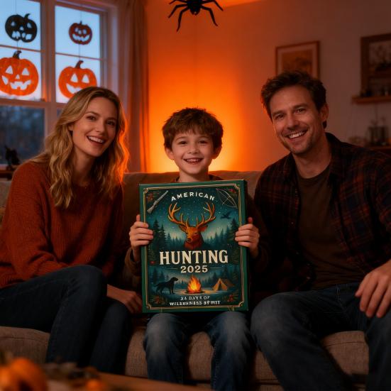 American Hunting Advent Calendar 2025 24-Day Countdown Box for Christmas Fun Multifunctional Holiday Decoration for Kids