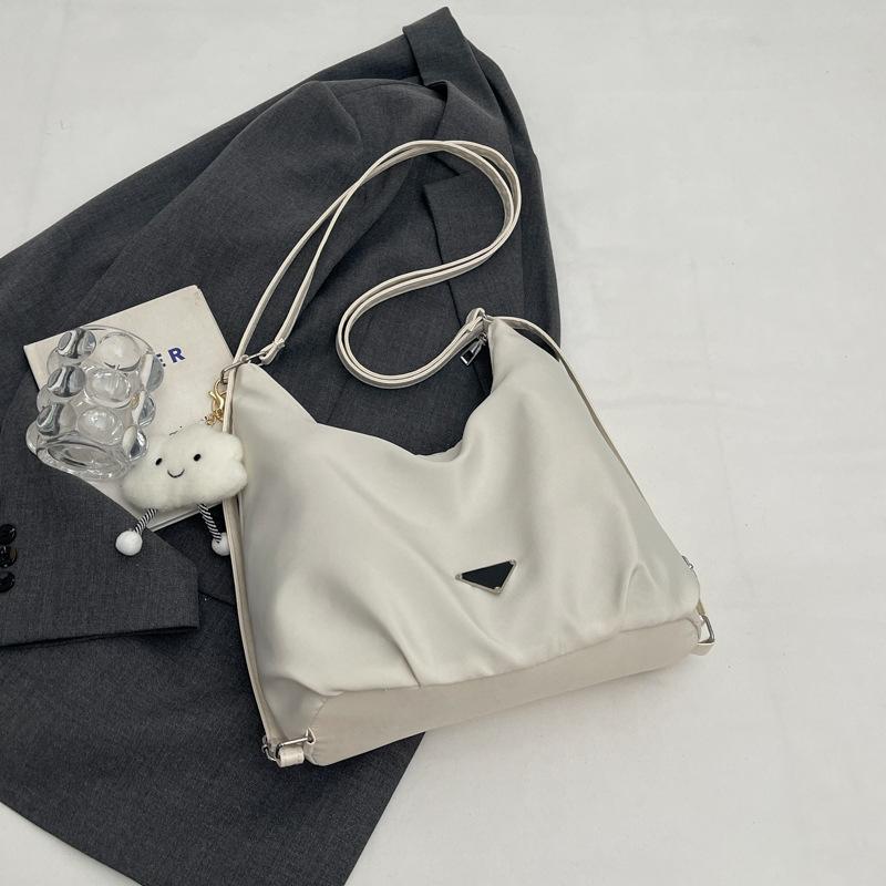 Lightweight and Versatile Large-capacity Nylon Cloth Tote Bag 2025 Autumn New Double Shoulder Back Bag Single Shoulder Messenger Bag