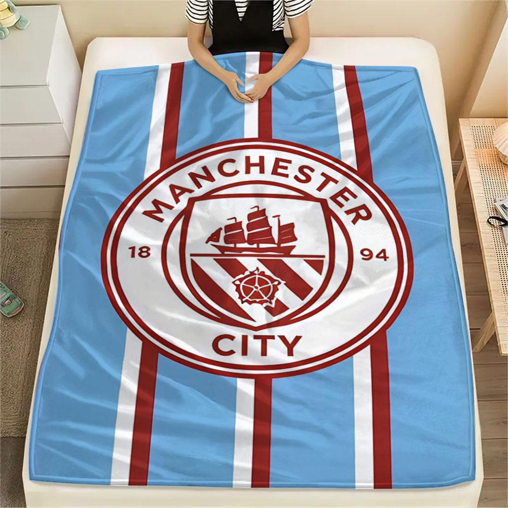 Couverture MCFC Chaleureuse, Haute qualité Confortable pour Toutes les Saisons, Décoration d'Intérieur, Chaleur et Confort