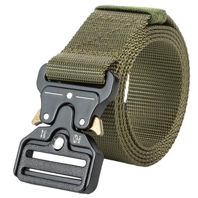 [White Fang] Side-Release Nylon Tactical Belt for Men BT820 (Green)