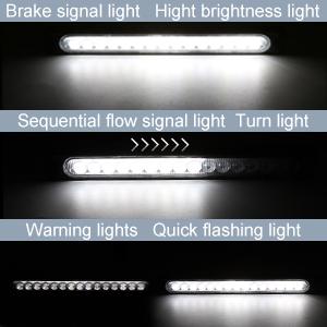 1PCS 15 LED Universal Trailer Light Bar 12-24V Brake Light with Sequential Flow Signal Turn Signal Lights for Truck Pickup Boat