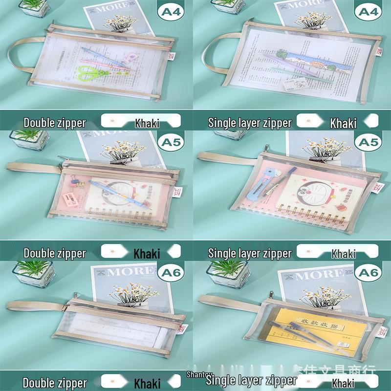 Multi-Compartment Student File & Pencil Organizer Bag