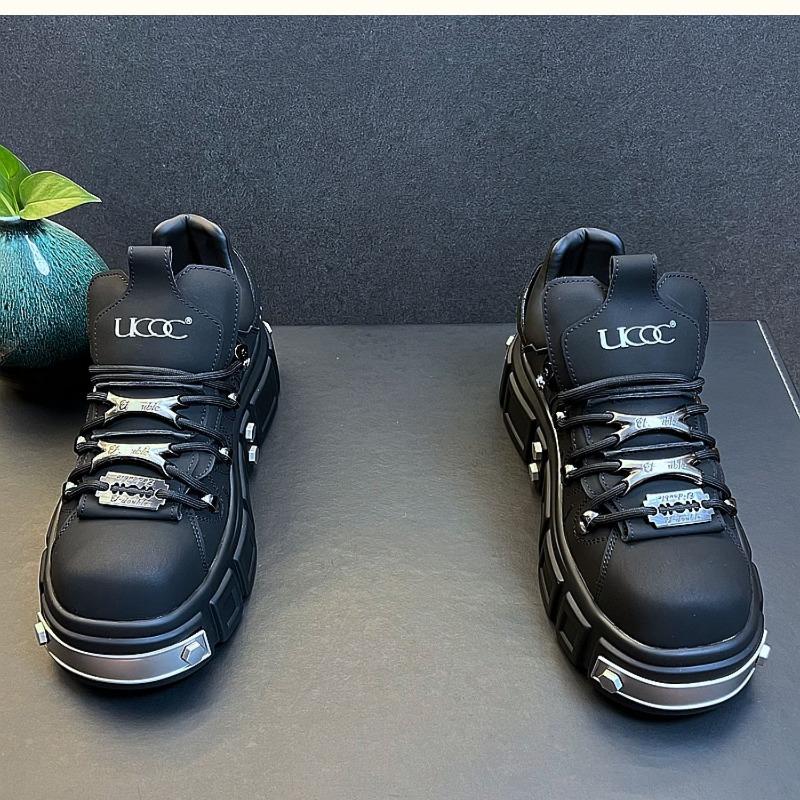 Original Herrenschuhe Designer Punk Style Sneaker für Herren Hochwertiges Leder Freizeitschuh Plateau Skateboard Schuhe Herrenschuhe