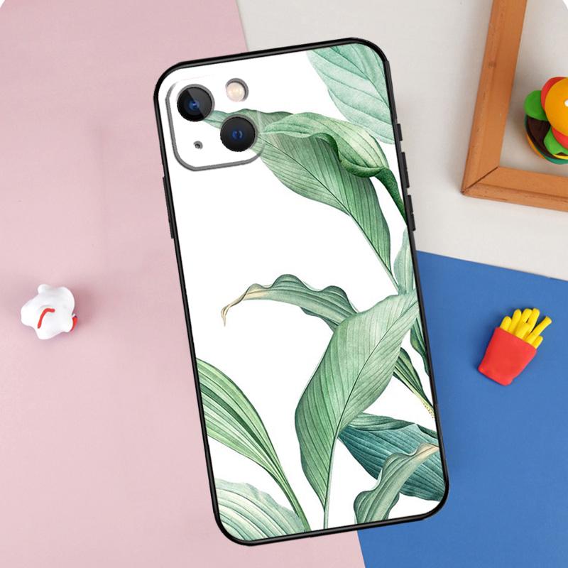 Tropical Leaves Phone Case For iPhone 16 Pro Max 11 12 13 14 15 Pro Max Mini 16e 15 16 Plus XR Cover Shell
