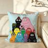Cartoon BBarbapapa Cushion Cover Pillow Case Antidustmite Pillowcase Silky Short Plush Sofa Cushion Cover hot