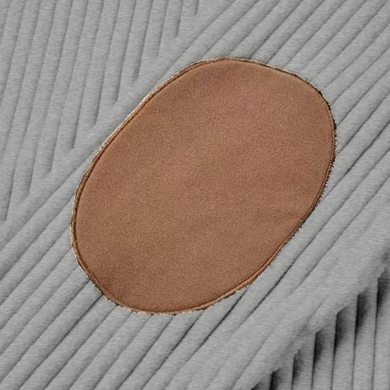 Herr Quarter Zip Tröja Långärmad Nedvikbar Krage Pullover Färgblock Jacquard Sweatshirt med Armbågslappar för Street Daglig Användning