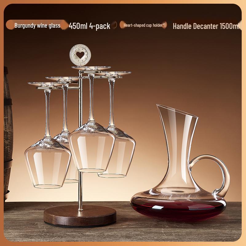 Creative Red Wine Glass Hanging Rack for Living Room Cabinets - Display and Storage Shelf with Ornaments
