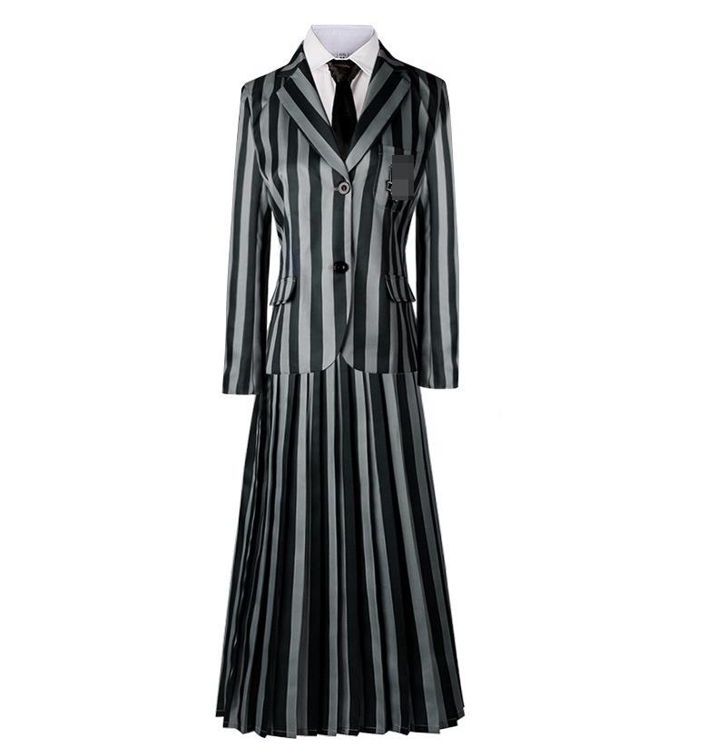 Damen Schwarz Halloween Filmcharakter Cosplay Abschlussballkleid