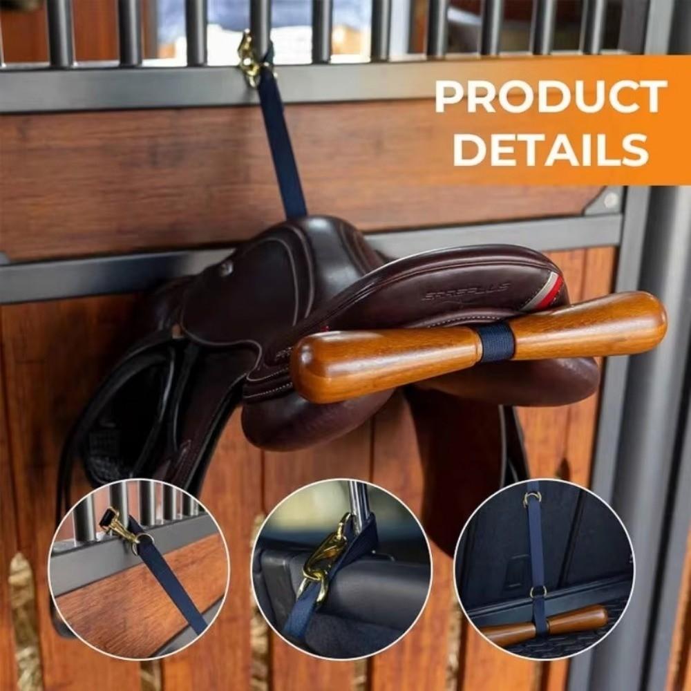 Wall Mounted T-Shaped Saddle Hanger Wooden Saddle T Hanger T-Shaped Saddle Rack Equestrian Storage