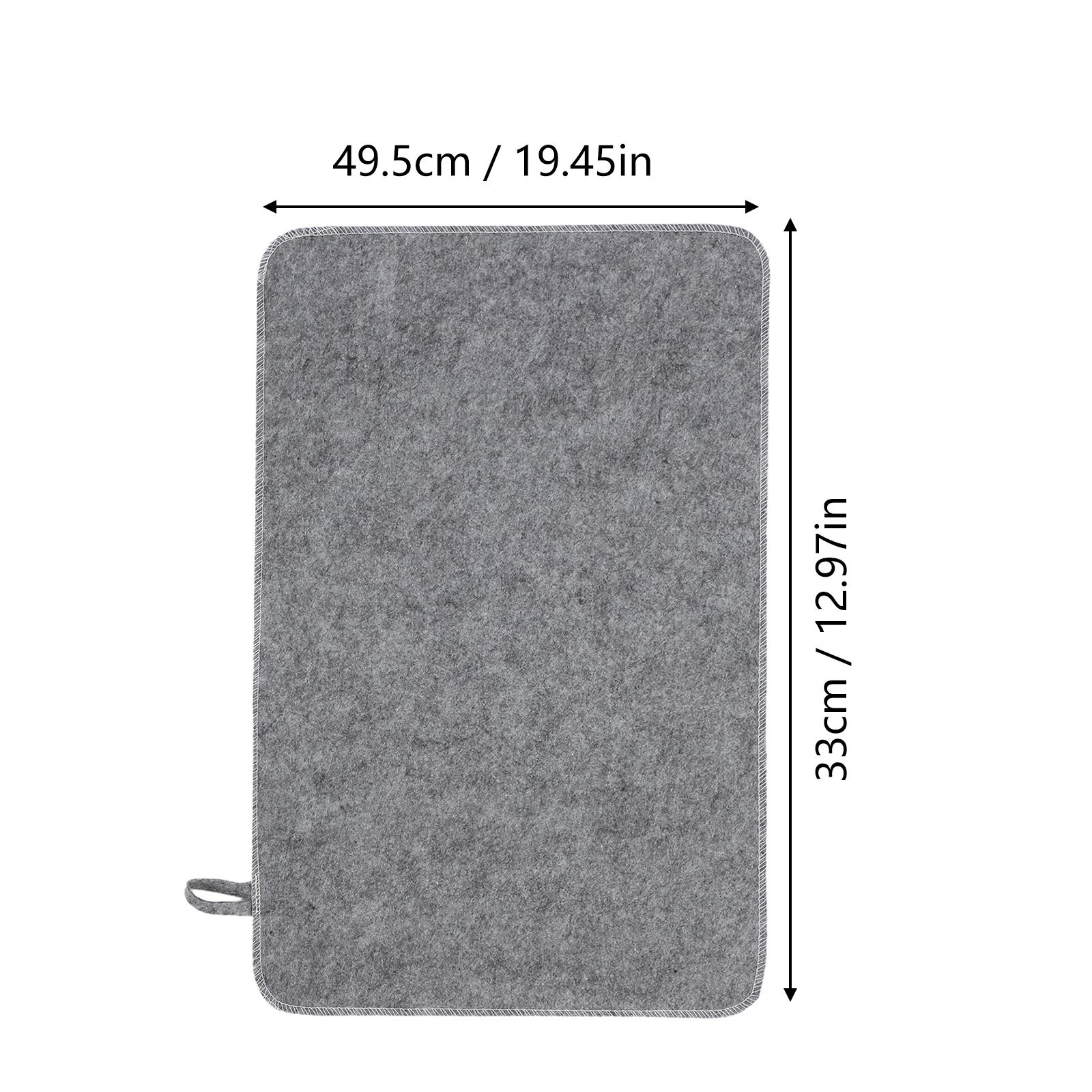 

2Pcs Sauna Bench Pad Felt Cushion for Comfortable Seating Moisture Wicking Portable Use in Steam Sauna Home Spa Bath Accessories сірий