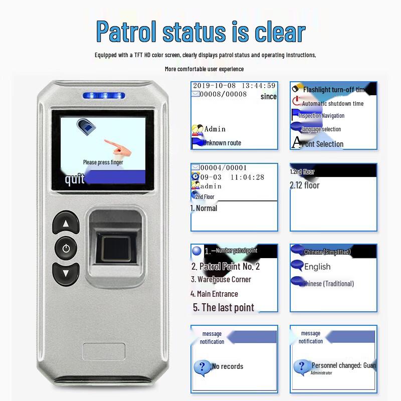 Realand ZD6500F Fingerprint Patrol System