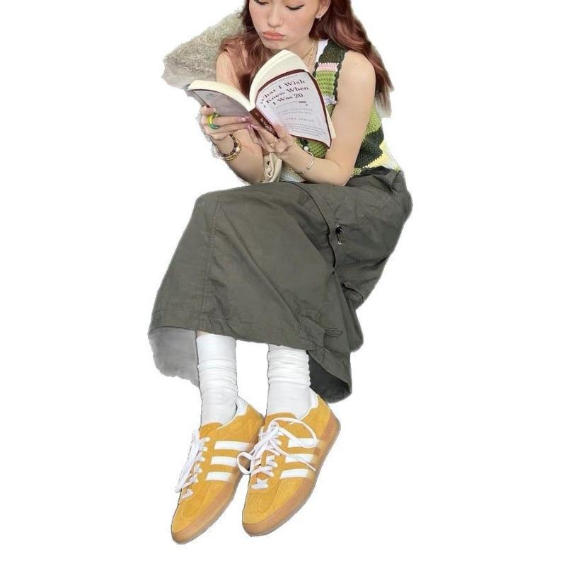 Leather retro women's spring new turning hair versatile casual sports flat baseplate shoes