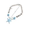 Dopamine 12M White Crystal Splicing Shell Starfish Beaded Necklace Summer Seaside Vacation Wind Temperament Sweet Item