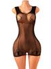 Fhseer Women'S Spaghetti Strap Sexy Lingerie U Neck Sheer Mesh Dress Spider Pattern Decoration Dress Private Party Underwear
