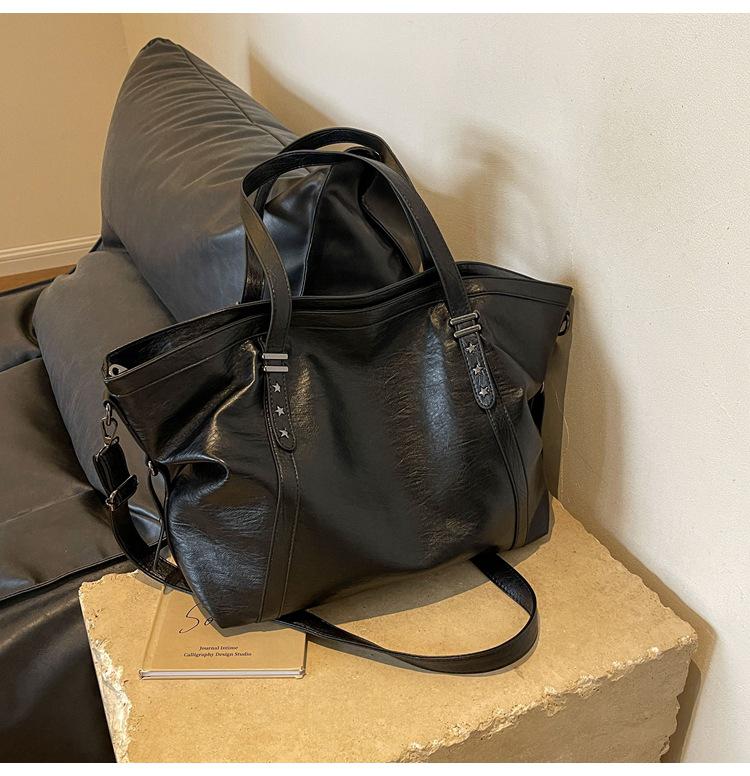 Borsa a tracolla e a spalla retrò da donna di grande capacità - Borsa tote versatile da pendolare
