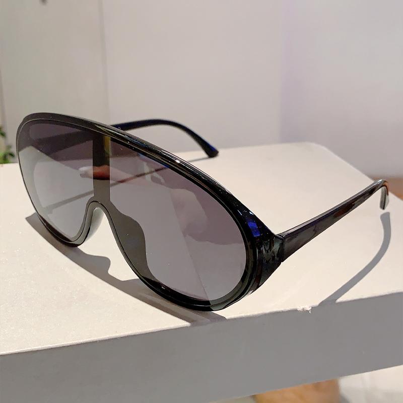 Oversized Fashion Sun Glasses  Women New Mirror Sports Goggle for Outdoor Cycling Trendy Stylish Brand Design Shades