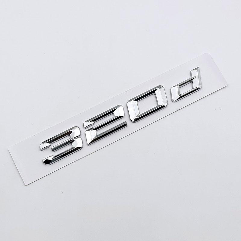 3D ABS Chrom Matt Schwarz Logo 320d Emblem Buchstaben Auto Kofferraum Aufkleber 320d Zubehör
