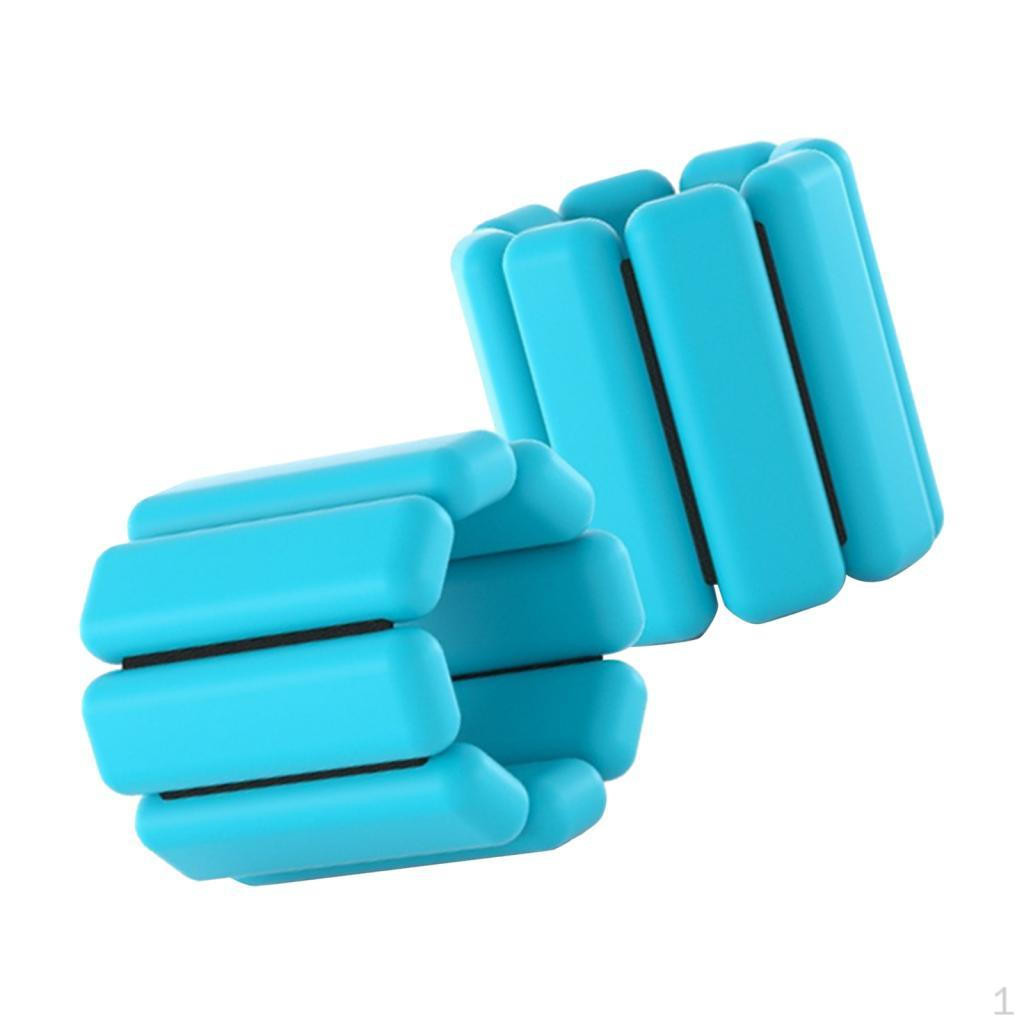 2 Pieces Wrist Weights Wearable Ankle for Workout Gymnastics Walking Blue