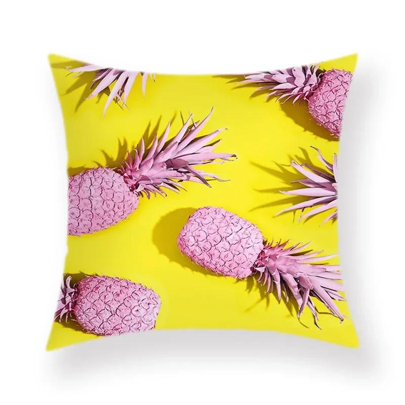Boho Room Aesthetic Summer Green Pillowcase Cartoon Pineapple Decorative Pillow Bed Sofa Throw