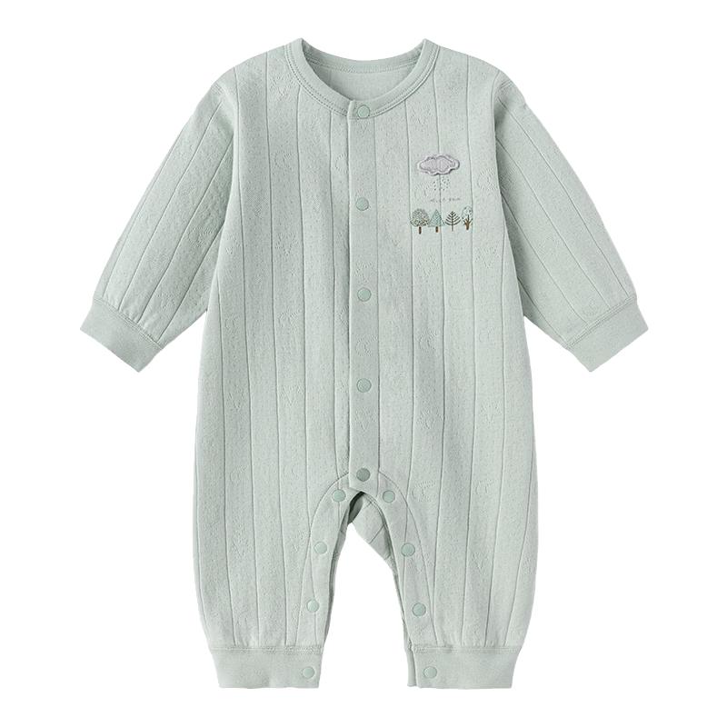 

Детский комбинезон Babylove из чистого хлопка с длинным рукавом и жаккардовым узором 66