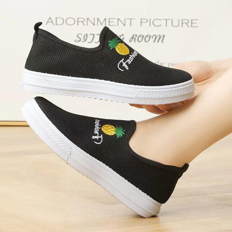 New Mesh Shoes One-pedal Sneakers Breathable Soft-soled Mother Single Shoes Lazy Shoes Casual Student Shoes