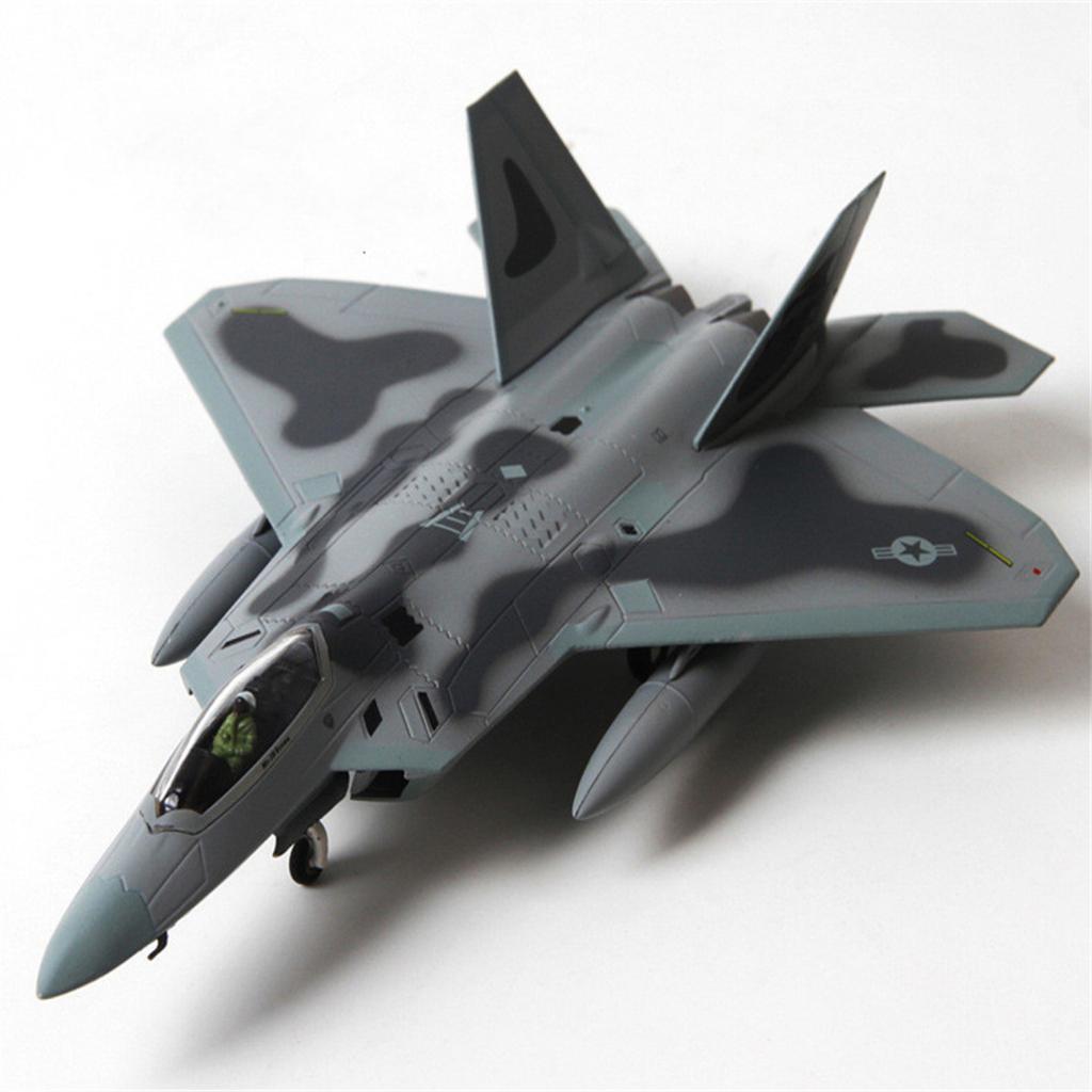 1/100 F-22 Aircraft Model Simulation Raptor Fighter Aviation Military Ornaments Science Exhibition For Decoration