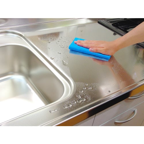 Aion Absorbent Sponge Cloth, Blue, 43 x 22.5 cm, Instantly Restores Absorbency When Squeezed, Perfect for Wiping Water Droplets, Dish Wiping, and Drai