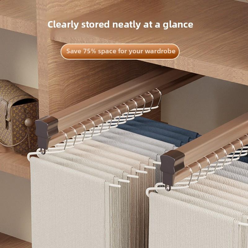 3 Pcs Non-marking Trouser Clip Non-slip 2 Shaped Z Wardrobe Built-in Goose Type Trouser Hanger for Home Use Hanging Trouser Hanger