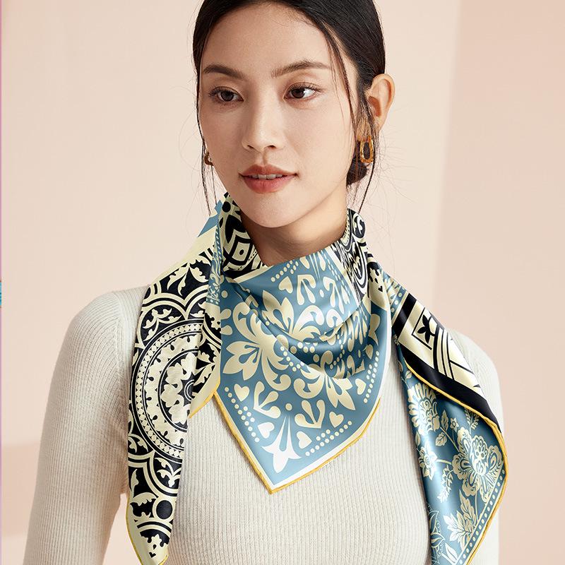 26-Year New Style Silk Scarf - 100% Heavy Weight Mulberry Silk Chinese Souvenir Gift 86x86 cm