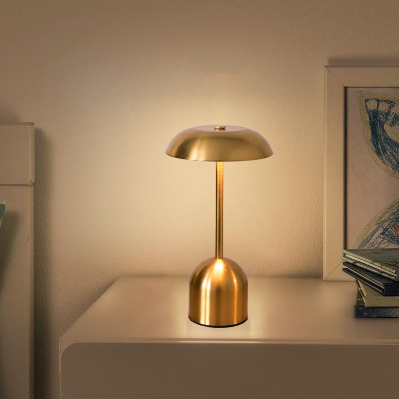 Minimalist Metal Decorative Lamp LED Night Light Ambient Lamp Rechargeable Touch-Control Table Lamp For Restaurants Bars Hotels