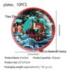 Pirate Ship Birthday Party Tableware Set with Tablecloth, Banner, and Flags.