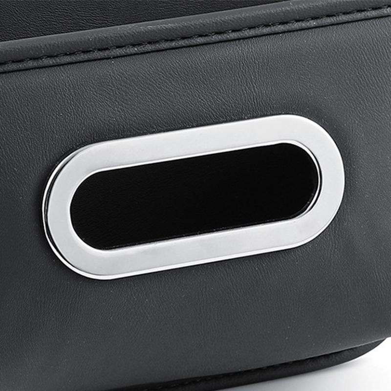 Car PU Leather Tissue Holder Space Saving Soft Organizer Console Napkin Case Organizer For Family Home Cars Vehicles Interior