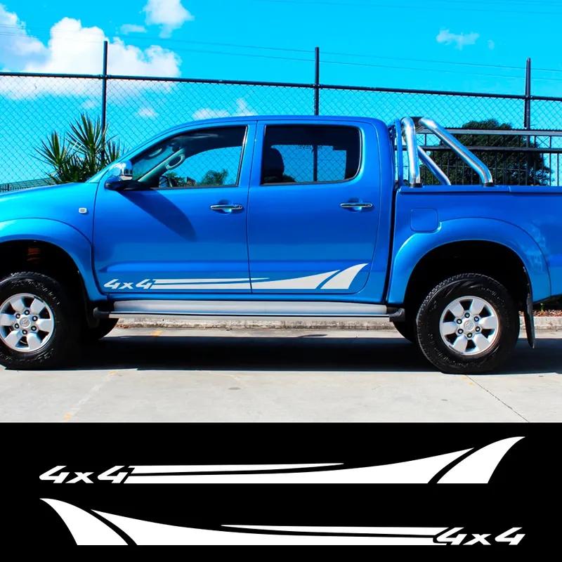 Für Nissan NAVARA NP300 D40 D23 D22 2 Stück Auto Tür Seitenstreifen Aufkleber Pickup 4x4 Grafik Vinyl Aufkleber Dekoration Zubehör