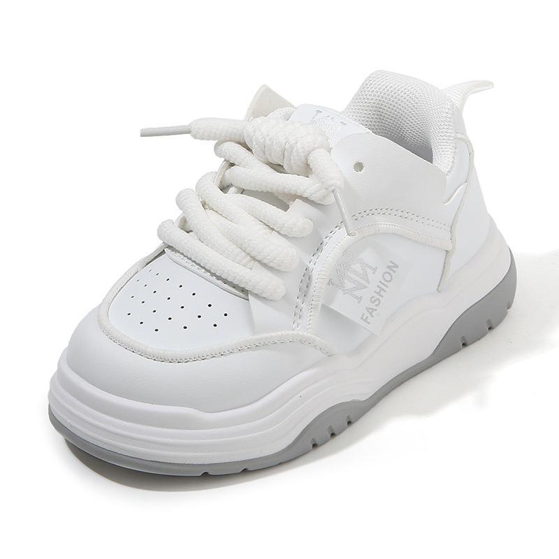 Children’s White Sneakers, Spring/Autumn New Arrival, Boys’ Lightweight Sports Shoes, Girls’ Casual Skate Shoes, Soft-Soled Baby Flats