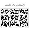 9pcs Double-sided Black Window Alert Bird Sticker Anti-Collision Glass Decal Door Window Protect Decor Silhouette Static Sticker