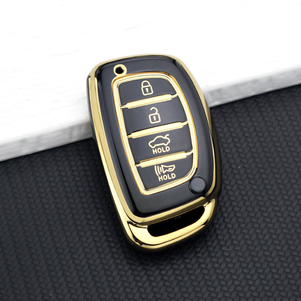 

4 Buttons TPU Car Key Case Cover For Hyundai Creta Ix35 Ix45 I30 I40 Tucson Santa Fe Sonata Elantra Auto Key Holder Accessories