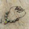 Green Tourmaline Rough Necklace Electroformed Copper Necklace Real Gemstone Jewelry Adjustable Chain Necklace Handmade Electroformed Jewelry