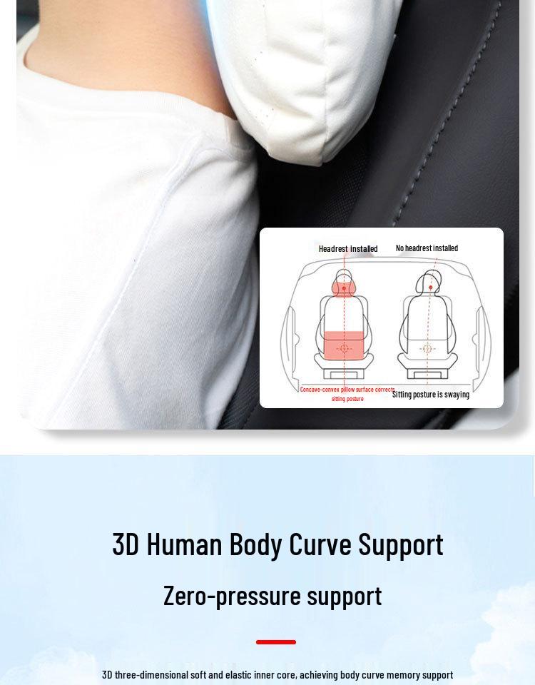 High-End Suede Neck & Lumbar Support Pillow for All Tesla Models