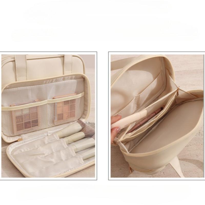 Women's Large Capacity Travel Cosmetic Bag Portable Makeup Organizer Pockets Multifunctional Toiletry Storage Bag Waterproof Makeup Bag Wash Tote Bag