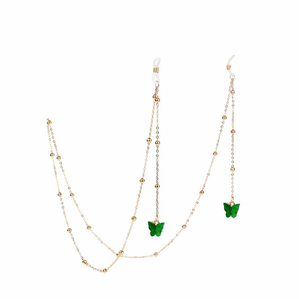 

Трендовые бусины Очки Цинк Цинковый сплав Маска от потери Подвесной шнурок Бабочка Шейный ремешок Металлические цепочки для очков H